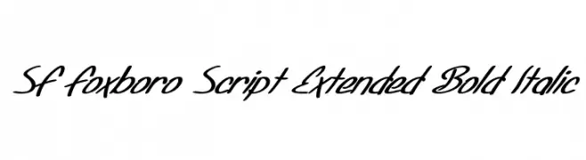 SF Foxboro Script Extended Bold Italic  Скачать бесплатные шрифты