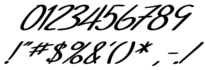 SF Foxboro Script Extended Bold Italic Font OTHER CHARS