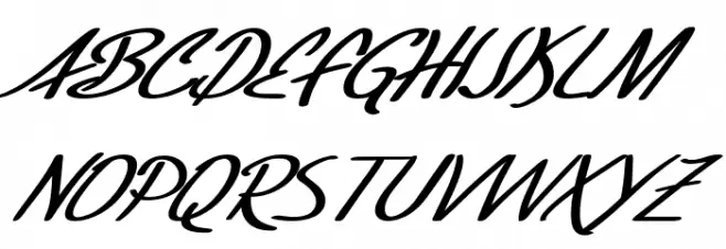 SF Foxboro Script Extended Bold Italic Fonte MAIÚSCULAS