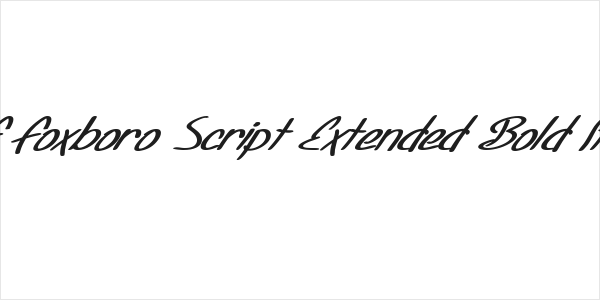 SF Foxboro Script Extended Bold Italic Logo