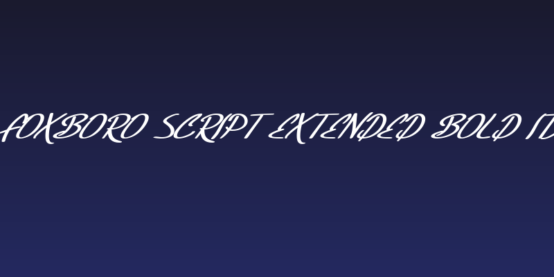 SF Foxboro Script Extended Bold Italic Social Header