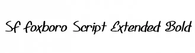 SF Foxboro Script Extended Bold  Скачать бесплатные шрифты