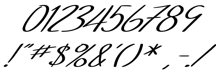 SF Foxboro Script Extended Italic Font OTHER CHARS