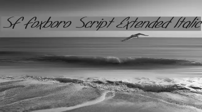 SF Foxboro Script Extended Italic Fuentes examples
