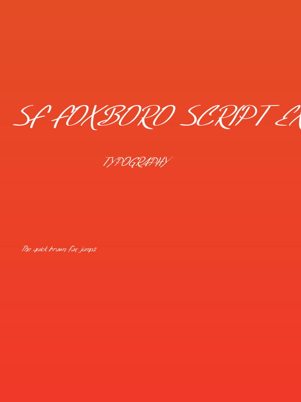 SF Foxboro Script Extended Italic Poster