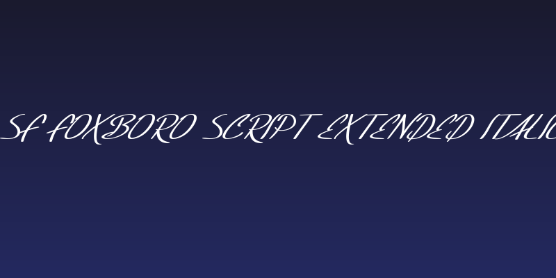 SF Foxboro Script Extended Italic Social Header