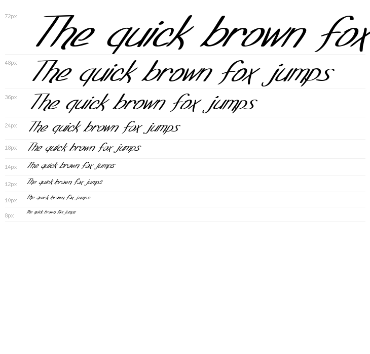 SF Foxboro Script Extended Italic Waterfall