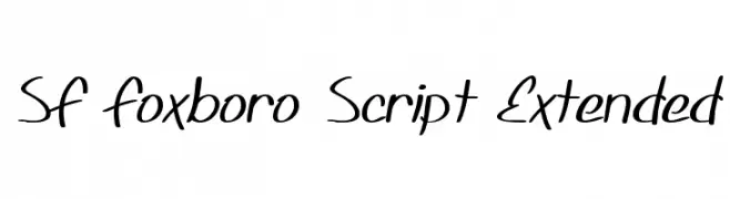 SF Foxboro Script Extended  Скачать бесплатные шрифты