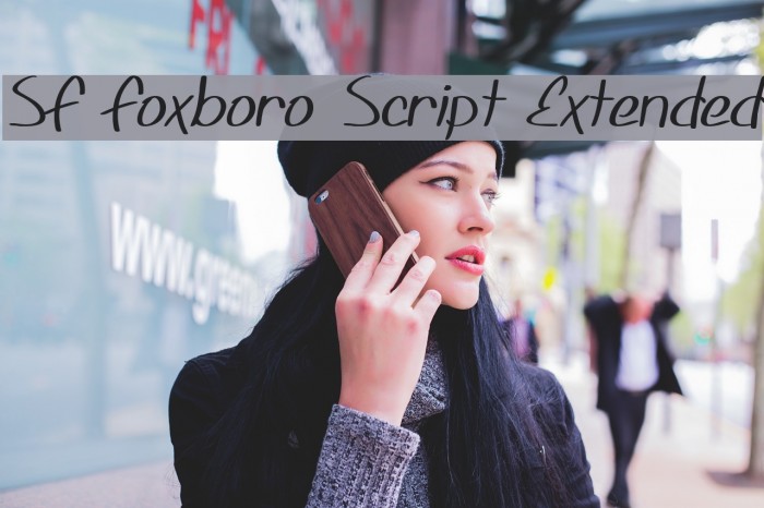 SF Foxboro Script Extended Font examples