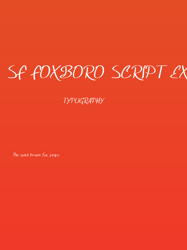 SF Foxboro Script Extended Poster