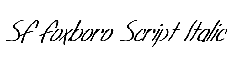 SF Foxboro Script Italic  नि: शुल्क फ़ॉन्ट्स डाउनलोड