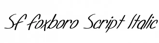 SF Foxboro Script Italic  Скачать бесплатные шрифты