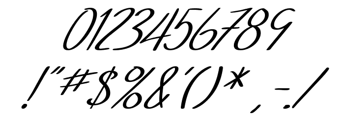 SF Foxboro Script Italic Font OTHER CHARS