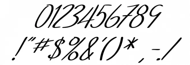 SF Foxboro Script Italic Font OTHER CHARS