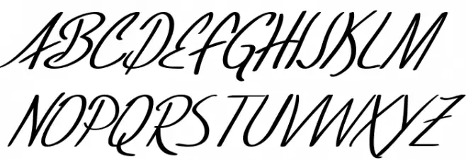 SF Foxboro Script Italic Fonte MAIÚSCULAS