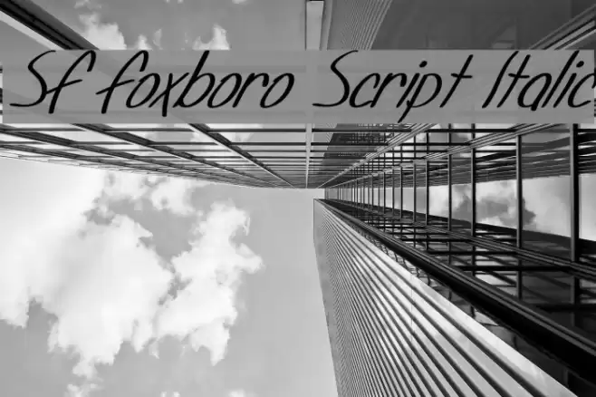 SF Foxboro Script Italic Font examples