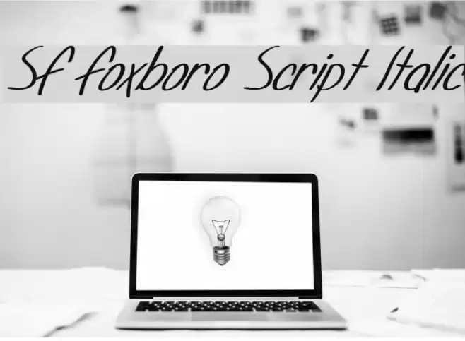 SF Foxboro Script Italic Font examples