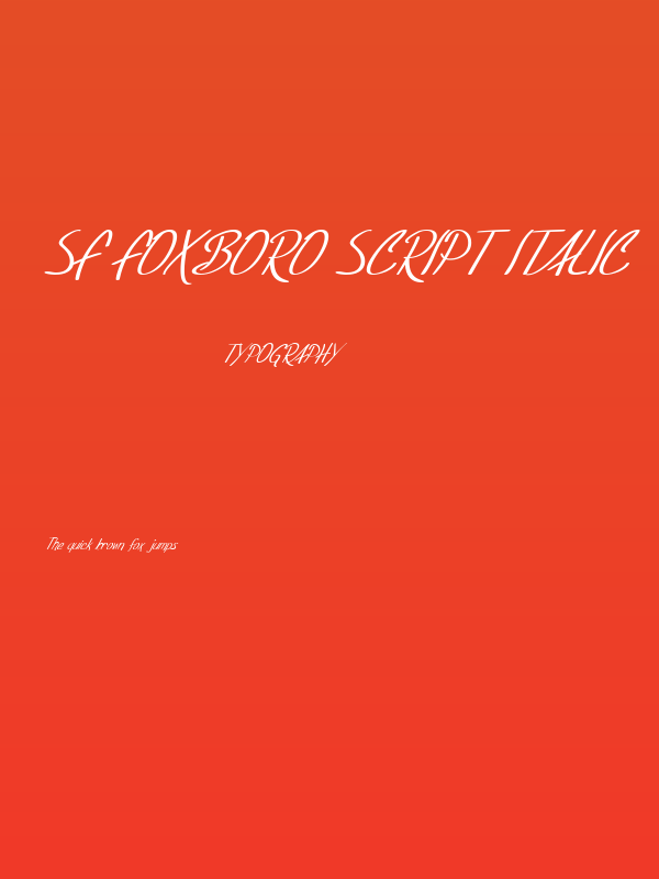 SF Foxboro Script Italic Poster