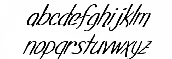 SF Foxboro Script Italic Font LOWERCASE
