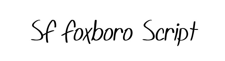 SF Foxboro Script Font