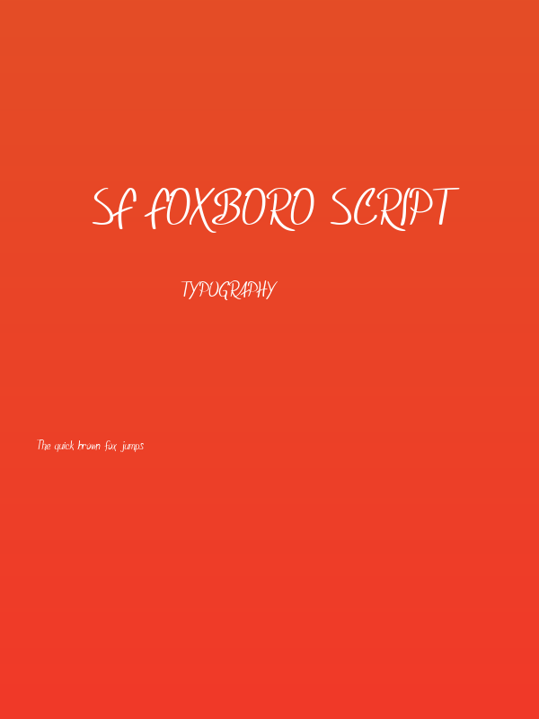 SF Foxboro Script Poster