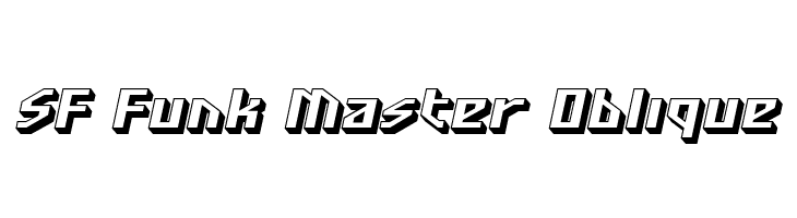 SF Funk Master Oblique Font