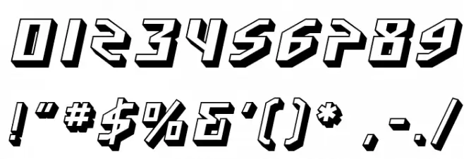 SF Funk Master Oblique Font OTHER CHARS