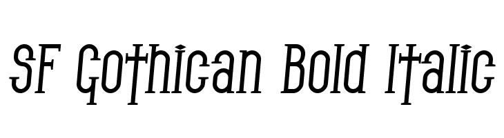 SF Gothican Bold Italic  免费字体下载