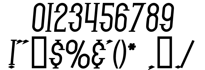 SF Gothican Bold Italic Font OTHER CHARS