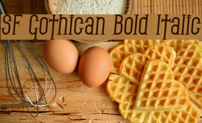 SF Gothican Bold Italic Font examples