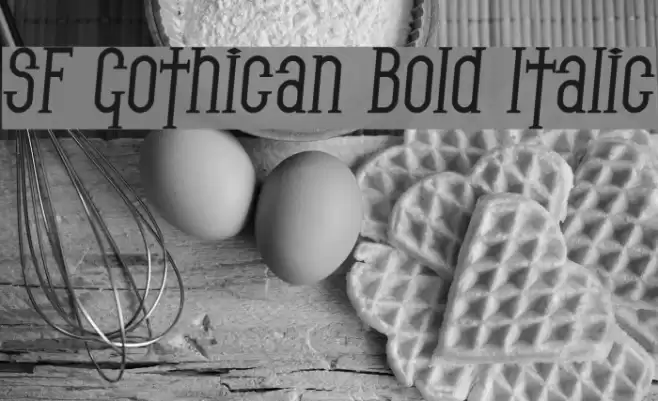 SF Gothican Bold Italic Polices examples