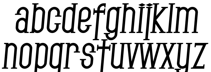 SF Gothican Bold Italic Font LOWERCASE
