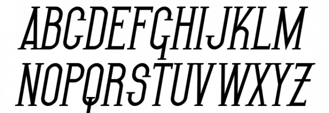 SF Gothican Bold Oblique Fonte MAIÚSCULAS