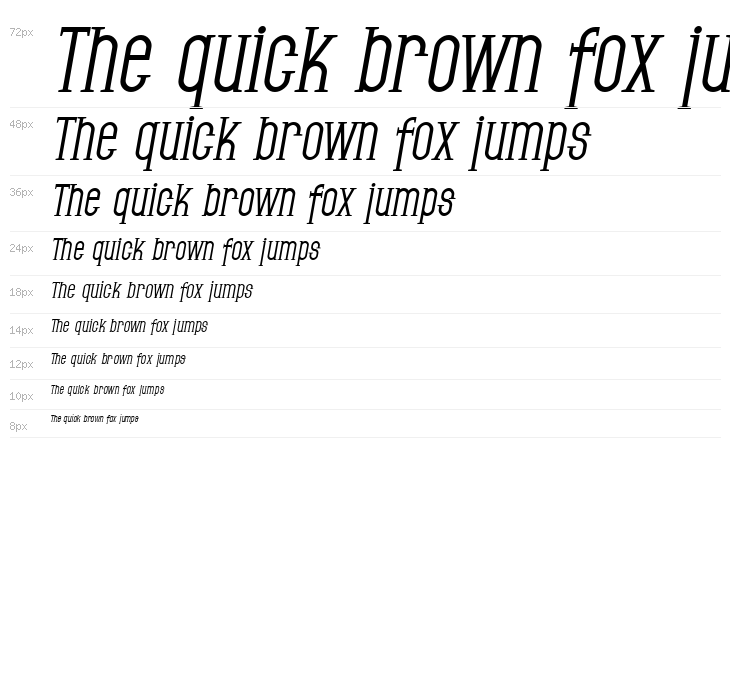 SF Gothican Bold Oblique Waterfall