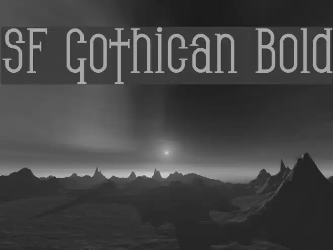 SF Gothican Bold フォント examples
