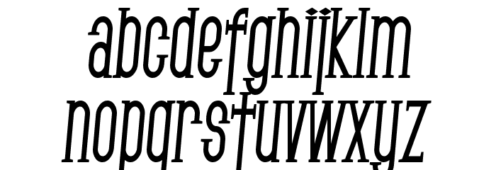 SF Gothican Condensed Bold Italic フォント 小文字