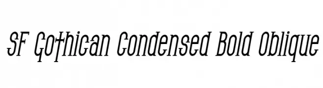 SF Gothican Condensed Bold Oblique  لخطوط تنزيل