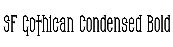 SF Gothican Condensed Bold Font