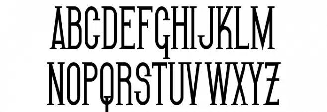 SF Gothican Condensed Bold Schriftart Groß