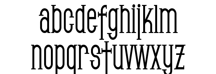 SF Gothican Condensed Bold Font LOWERCASE
