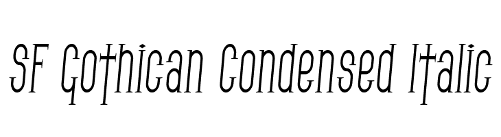 SF Gothican Condensed Italic Font