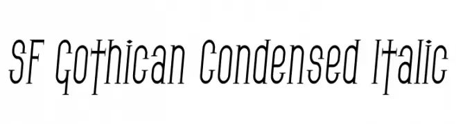 SF Gothican Condensed Italic  لخطوط تنزيل