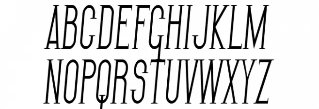 SF Gothican Condensed Italic 字体 大写