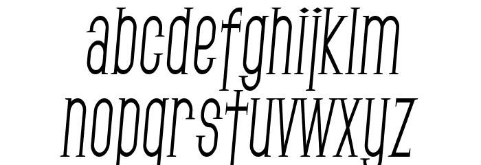 SF Gothican Condensed Italic Font LOWERCASE