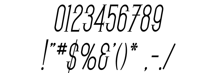 SF Gothican Condensed Oblique Font OTHER CHARS