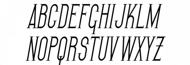 SF Gothican Condensed Oblique 字体 大写