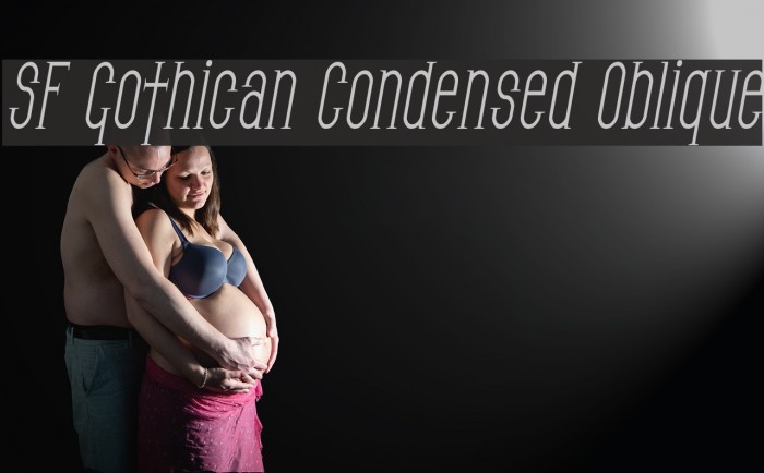 SF Gothican Condensed Oblique Font examples