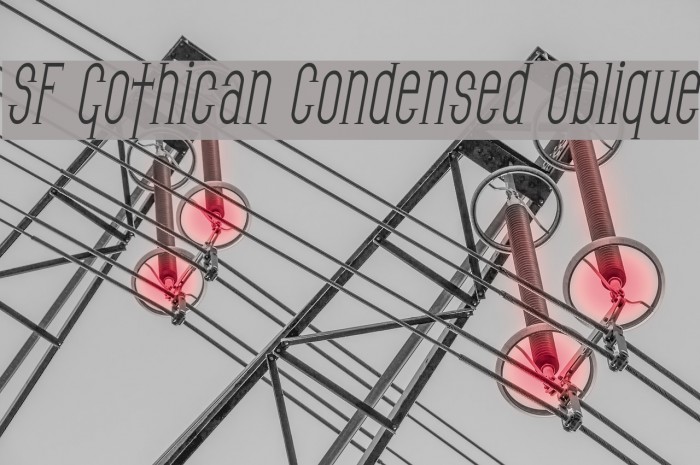 SF Gothican Condensed Oblique Font examples