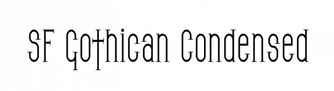 SF Gothican Condensed  لخطوط تنزيل