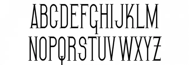 SF Gothican Condensed 字体 大写